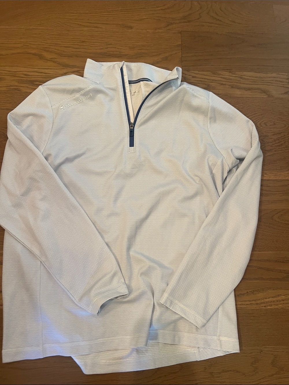 Vineyard Vines Men's Light Blue Quarter-Zip Pullover